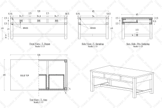 draft your furniture to technical shop drawing autocad
