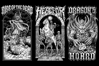 draw dark art illustration in my style