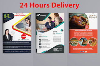 design top class flyer,brochure or catalog in 24 hours