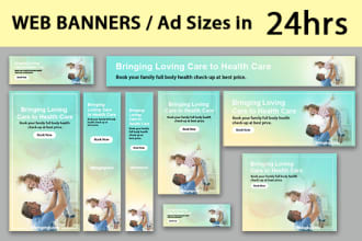 design banner ads, thumbnails, facebook, website headers