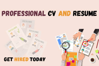 design and rewrite resume,cover letter and linkedin