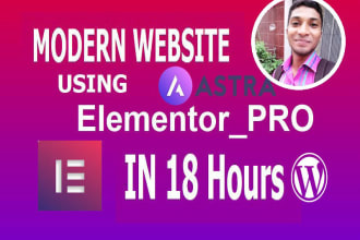 design creative corporate business wordpress website by elementor pro in 18hrs