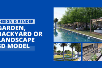 do house garden, or backyard realistic design render