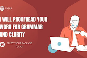 edit and proofread for grammar and clarity