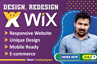 build wix website design or wix ecommerce website