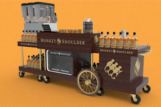 do 3d modeling and rendering of product and display