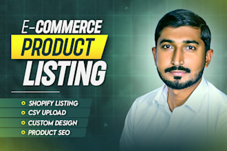 upload products or add products to shopify woo commerce or any ecommerce store