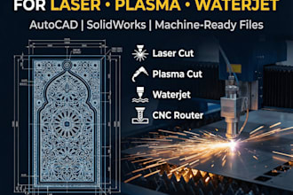 create cnc dxf svg cad cutting files for laser plasma and waterjet