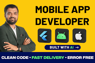 do mobile app development in android app, ios app as flutter app