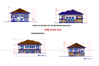 design your architectural plans, floor plan, sketches with autocad