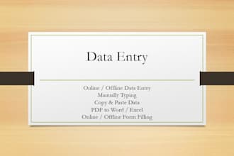 do data entry, typing, form filling, copy paste