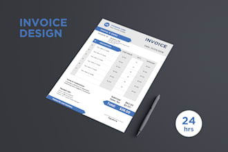 do invoice design and order form in 24 hours