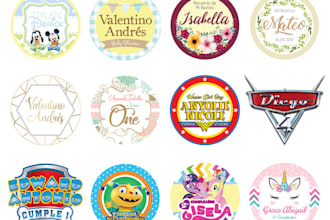 diseño de logo tema para fiesta o eventos