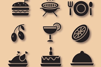 design unique icon set for you