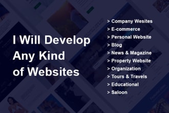 develop your website using laravel or codeigniter