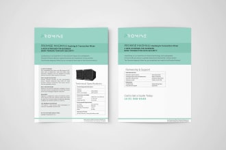design your product sheet or sales sheet