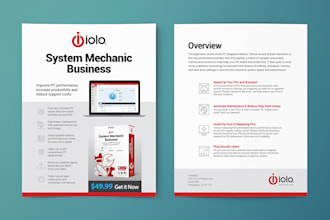 design a clear, professional product sheet