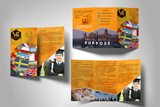 design professional bifold and trifold brochureand flyer