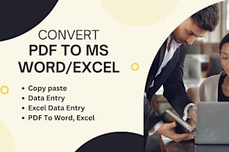 convert PDF to word, excel within 1 hour