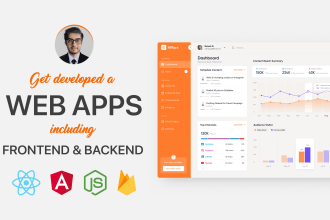 build your custom full stack web app in react, angular, node