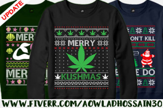 do ugly christmas sweater and t shirt design