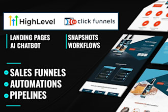 build gohighlevel sales funnel, go high level landing page, ghl website expert
