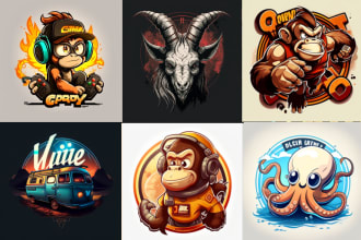 create catchy mascot cartoon logo using midjourney ai