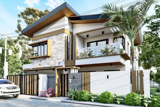 do house exterior 3d modeling and architectural rendering
