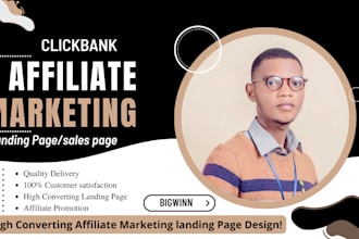 build clickbank affiliate marketing sales page, funnel, or website