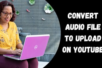 convert your audio to mp4 to upload on youtube, facebook