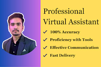 be your virtual assistant for data entry typing work