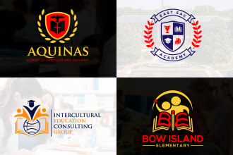 do minimalist education school, college, and university logo
