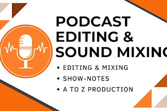 provide podcast audio editing and sound mixing
