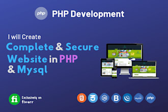 create complete and secure website in PHP mysql