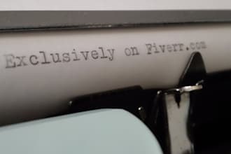 typewrite up to 50 words on my antique typewriter and mail it to you