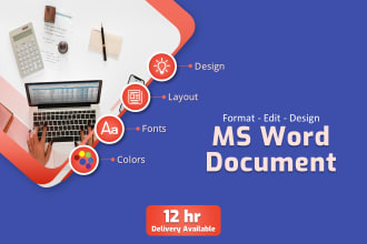 format, edit and redesign ms word document