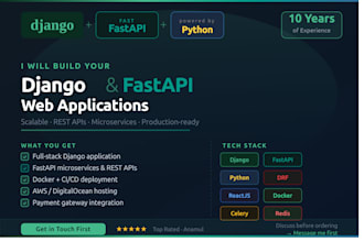build django and fastapi web applications