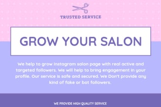 grow and market your salon instagram page organically