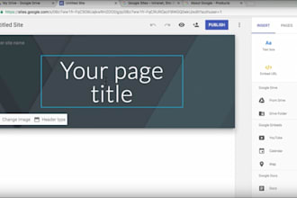 create a website using google sites
