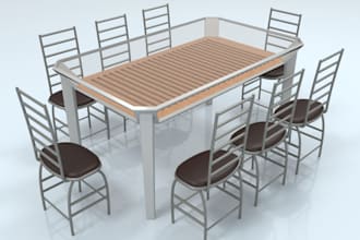 do furniture modeling, furniture design and rendering