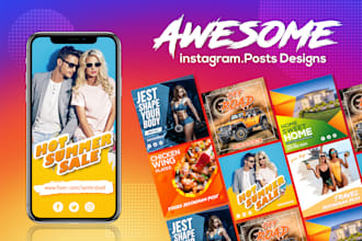 design custom and trendy instagram posts and stories