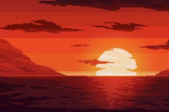 draw pixel art illustration or background