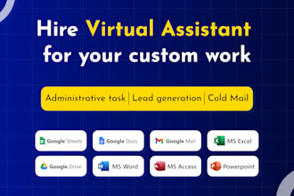 be virtual assistant for your custom work