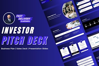design company presentations, investor pitch decks, course slides