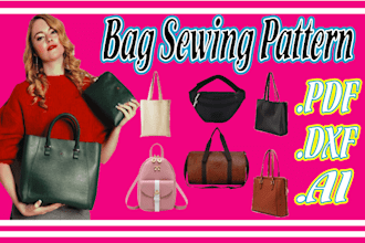 do digital bag sewing pattern for your projects