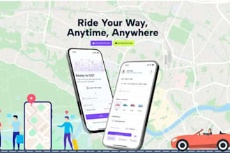 develop taxi clone app uber, ola with driver and user panels