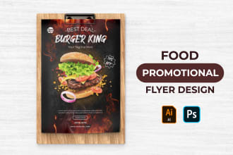 create promotional food flyer and restaurant menu design