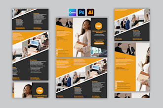 design professional trifold brochure, bi fold, canva tri fold brochure