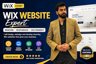 design or redesign wix websites, fix wix issue,edit site