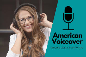 record a pro american  female voice over